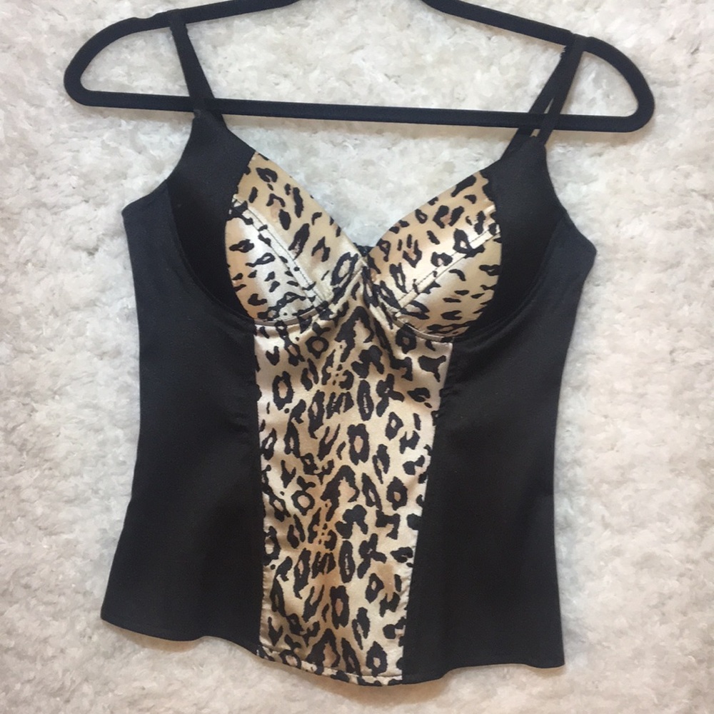 Animal print bustier